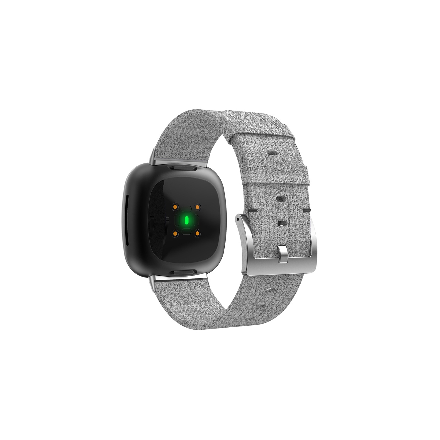 StrapsCo Bracelet de Montre en Toile Tissée pour Fitbit Sense - Gris