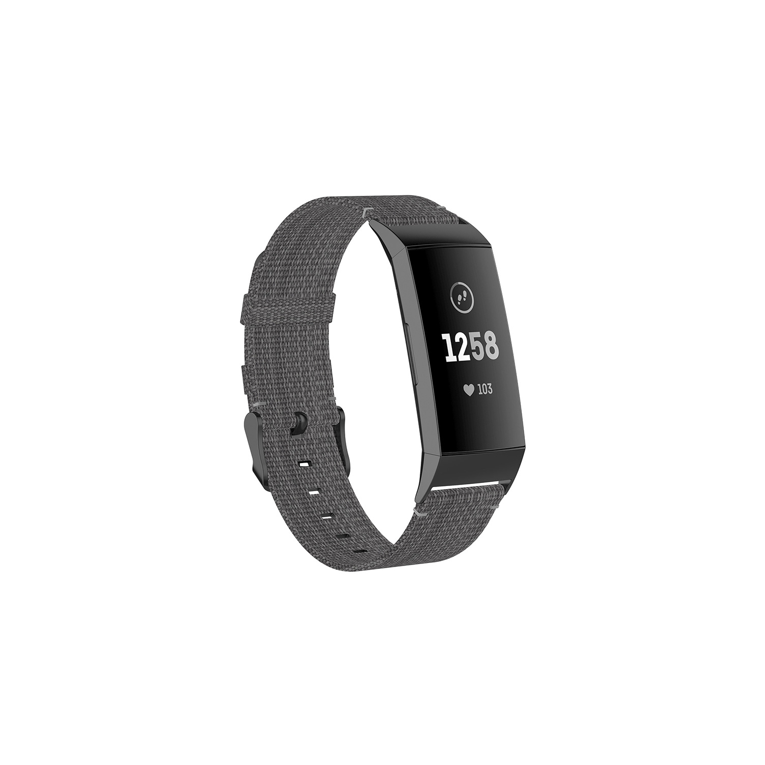 StrapsCo Woven Nylon Watch Band Strap for Fitbit Charge 4 & Charge 3 - Grey