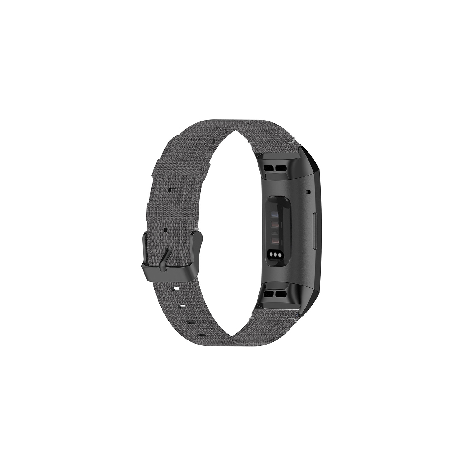 StrapsCo Woven Nylon Watch Band Strap for Fitbit Charge 4 & Charge 3 - Grey