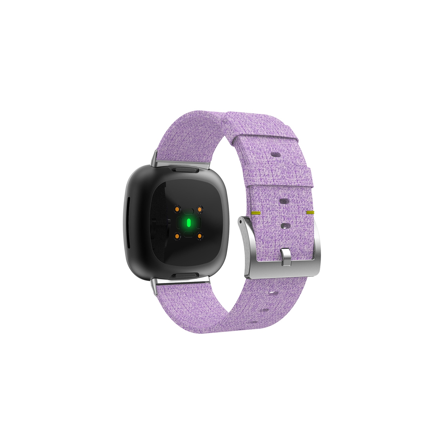 StrapsCo Woven Canvas Watch Band Strap for Fitbit Sense - Purple