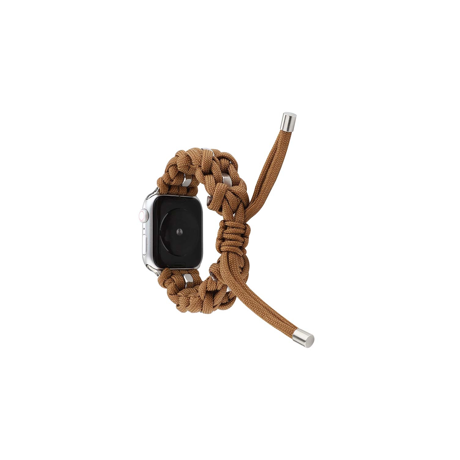 StrapsCo Nylon Woven Paracord Watch Band Strap for Apple Watch - 38mm - Brown