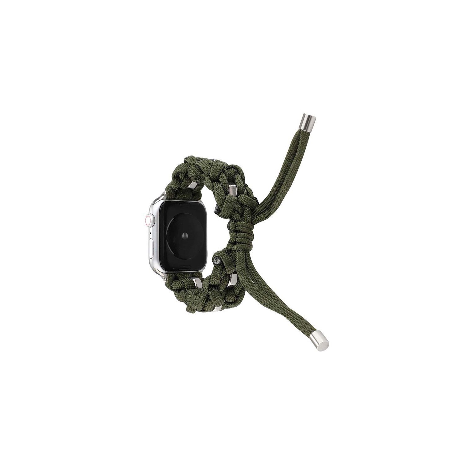 StrapsCo Nylon Woven Paracord Watch Band Strap for Apple Watch - 38mm - Green