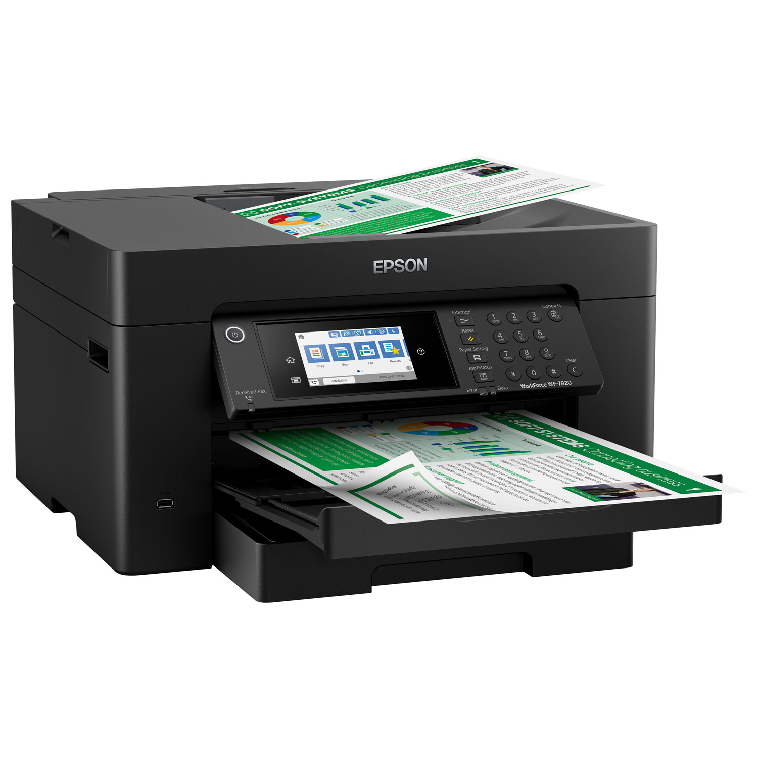 Imprimante à jet d'encre sans fil tout-en-un grand format WorkForce Pro WF-7820 d'Epson