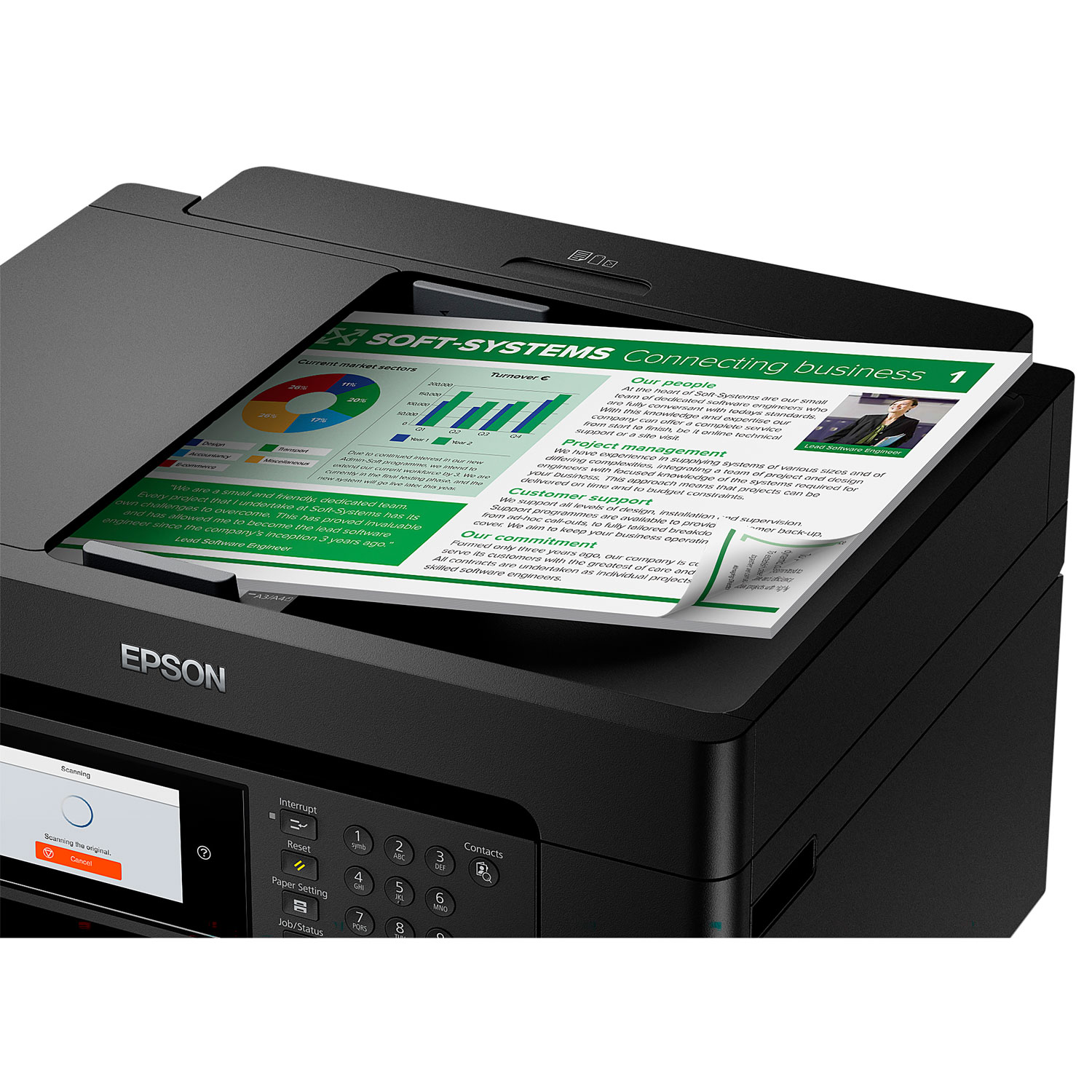 Imprimante à jet d'encre sans fil tout-en-un grand format WorkForce Pro WF-7820 d'Epson