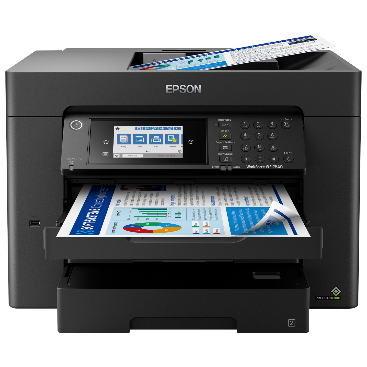 Epson WorkForce Pro WF-7840 Wide-Format Wireless All-In-One Inkjet Printer