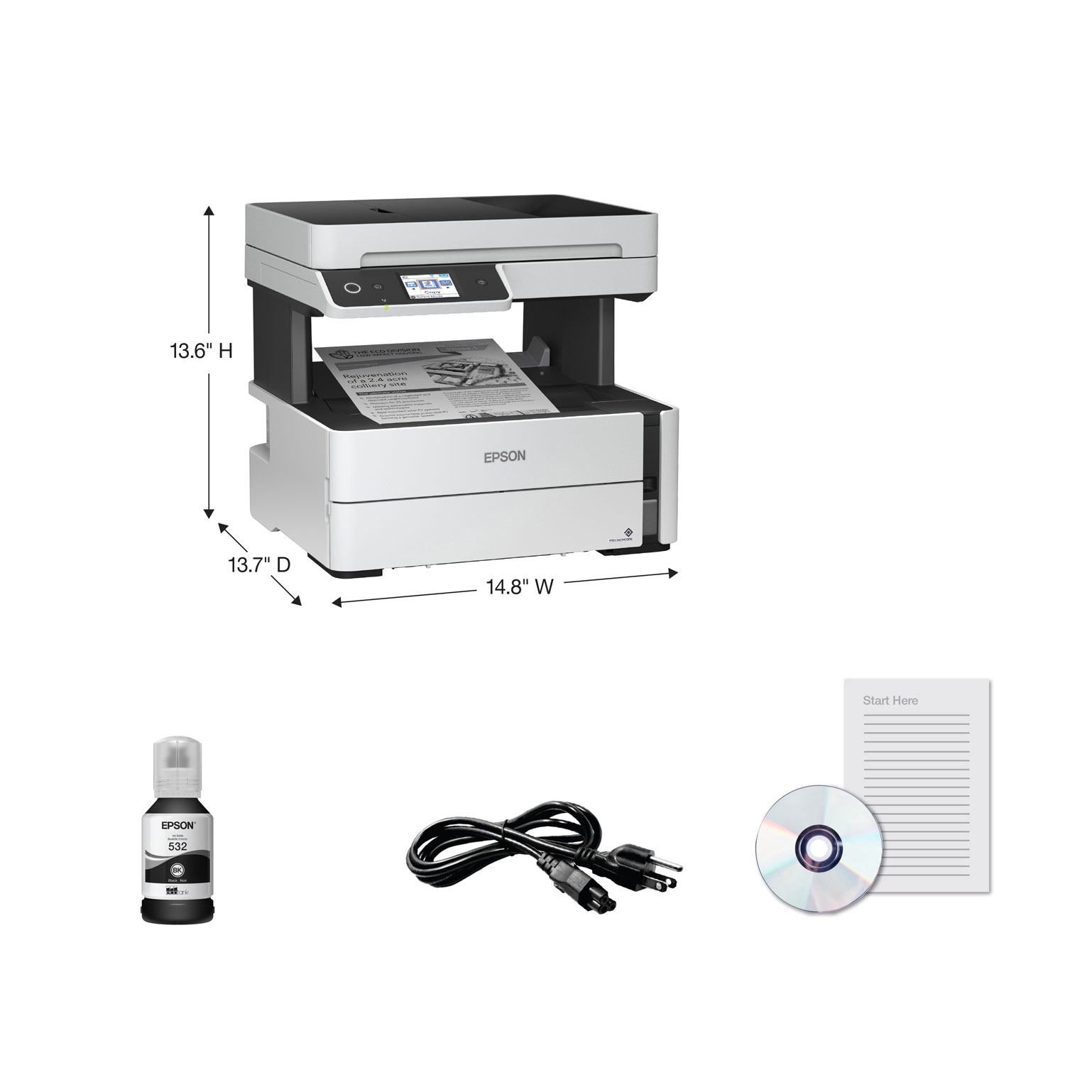 Epson EcoTank ET-M3170 Wireless All-In-One Supertank Inkjet Printer