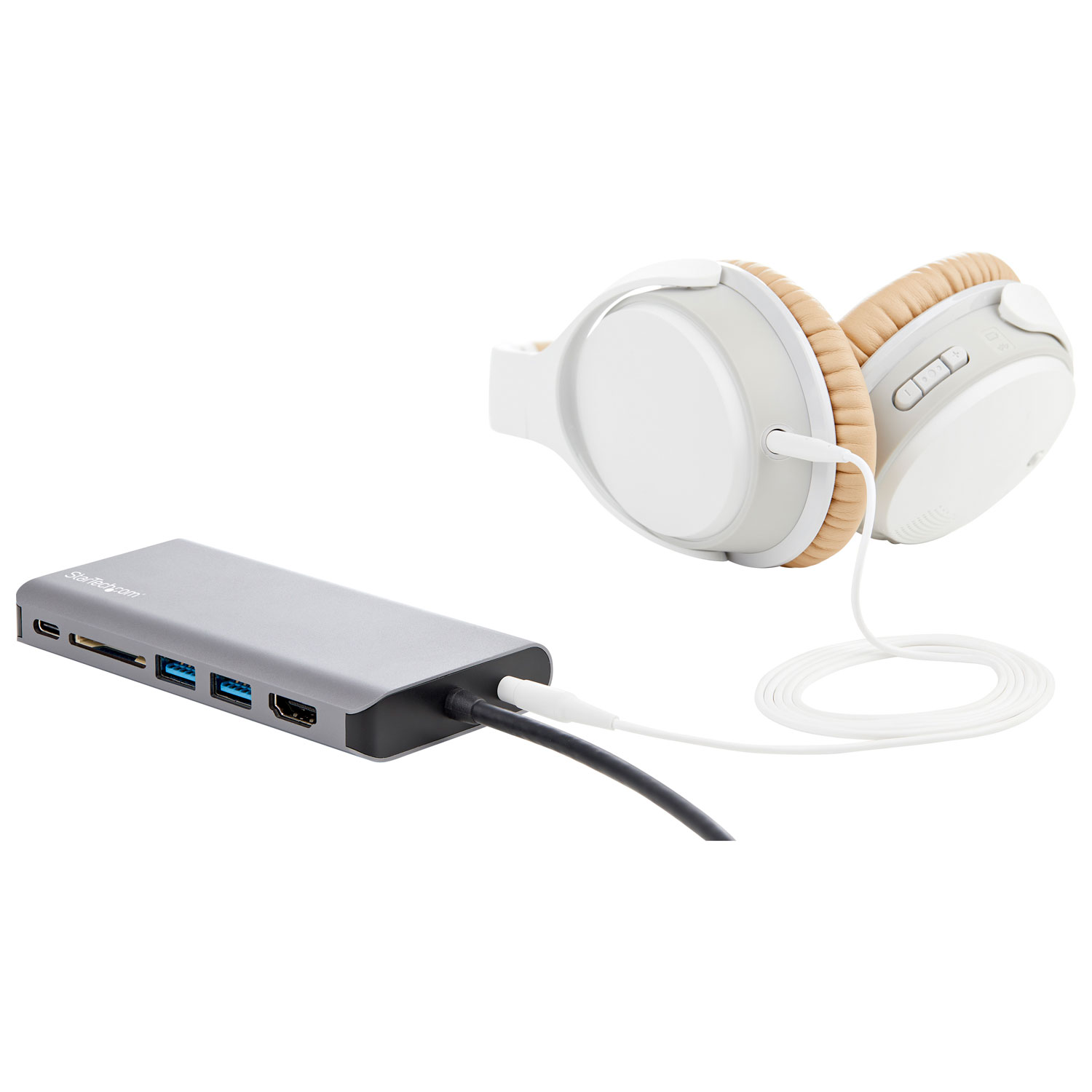 Adaptateur de voyage USB-C miniature 8-en-1 à plusieurs ports de StarTech