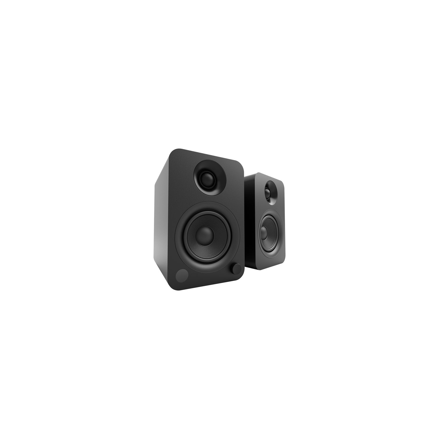 Open Box - Kanto YU 140-Watt Bookshelf Speaker - Pair - Matte Black Vinyl