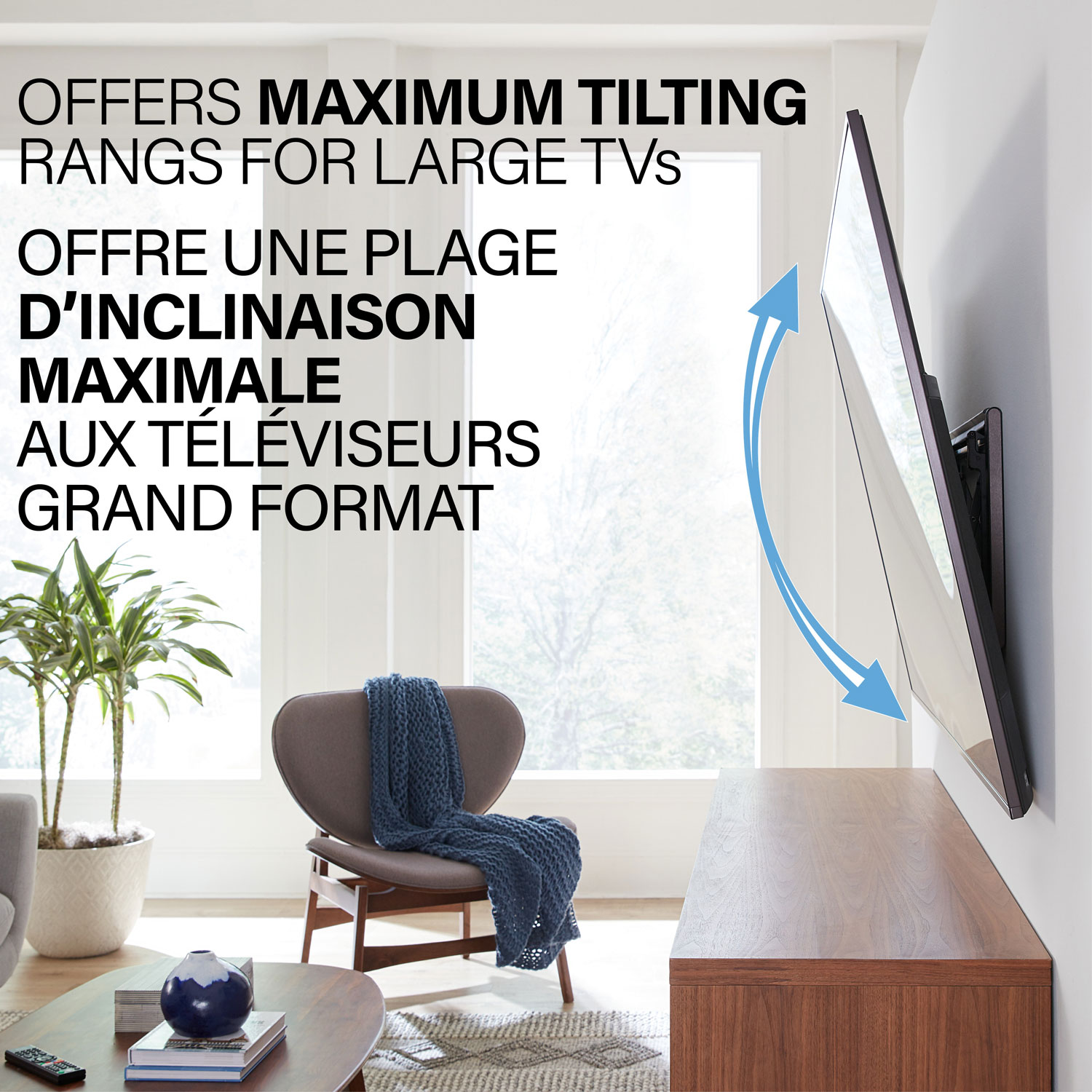 Support mural inclinable Advanced de Sanus pour téléviseur de 42 à 90 po