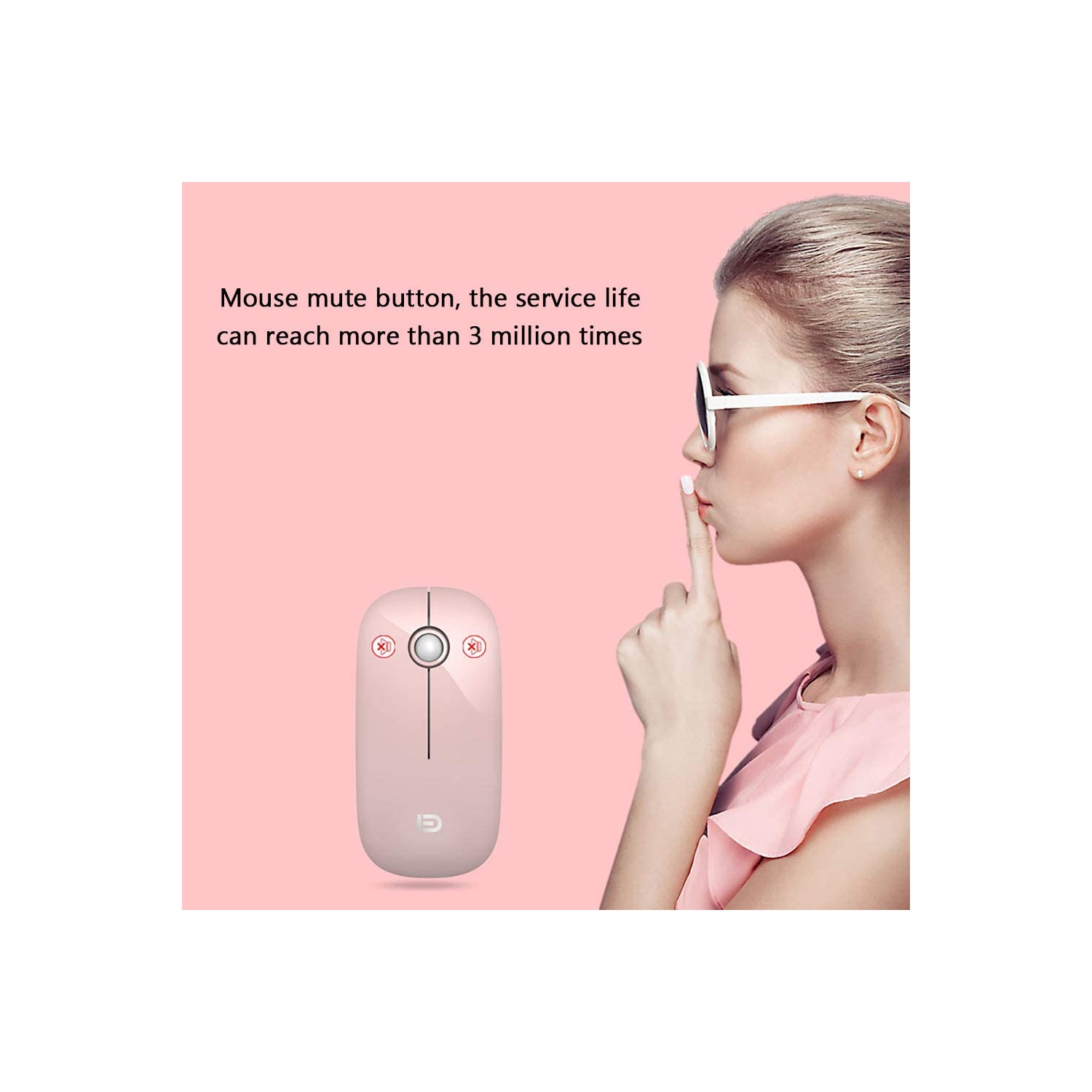 ensemble clavier et souris sans fil ultramince 20 m/66 pi, clavier et souris sans fil Bluetooth IK6620 2,4 ghz silencieux et sans fil capuchon rond