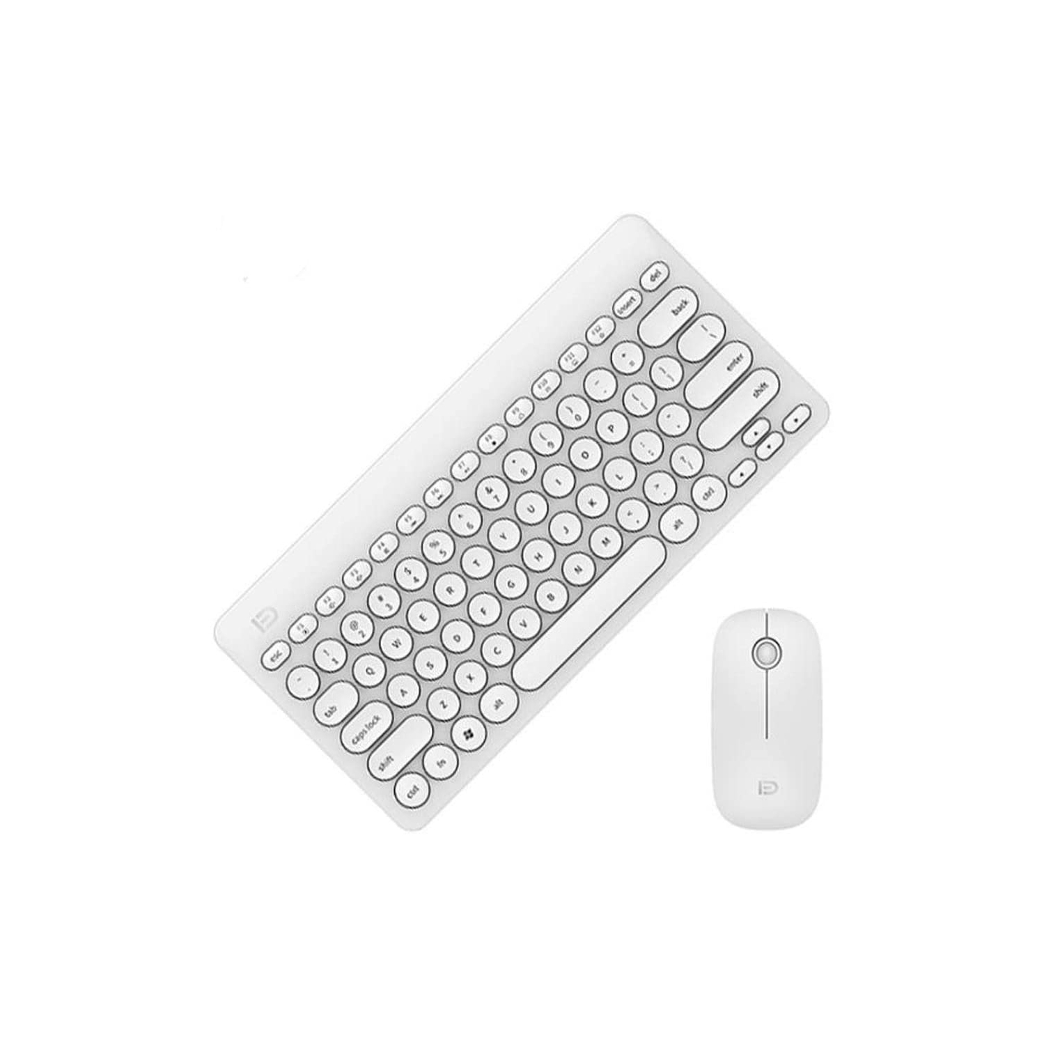 20m/66FT Ultra Slim Wireless Keyboard and Mouse combo kit, Bluetooth IK6620 2.4ghz Multimedia Keyboard and mice bundle Set Wireless Round Cap Button