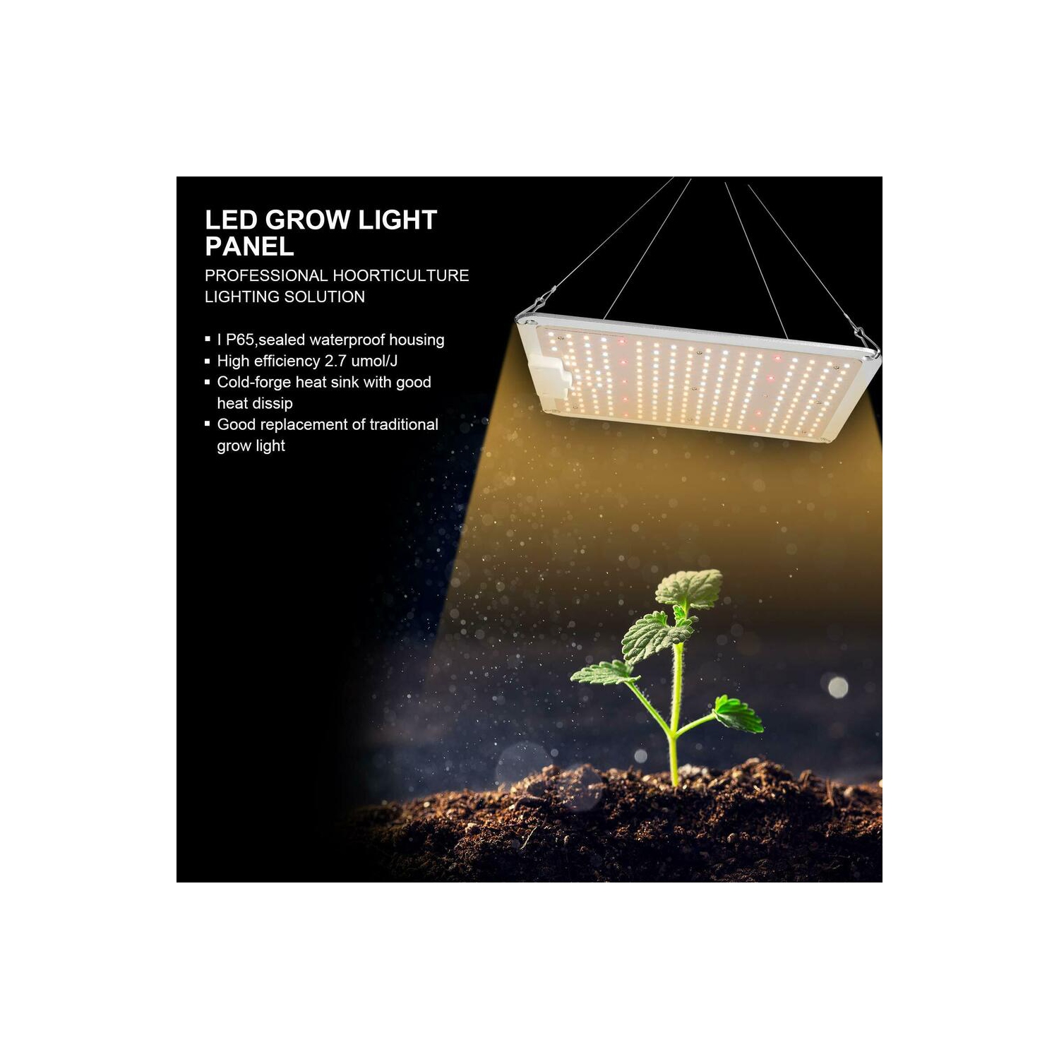 218 LED Grow Light，Full Spectrum 3000K 5000K 660nm 760nm IR Plant Grow Lamp for Indoor Plants Seeding Veg and Bloom