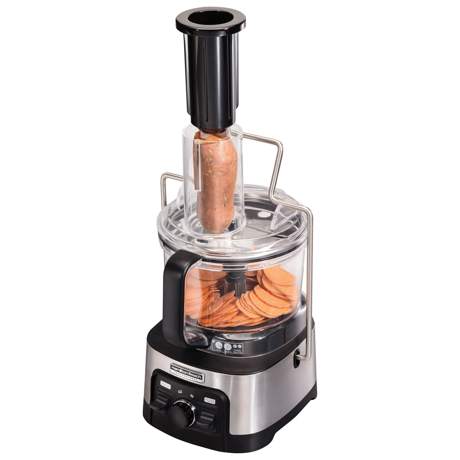Robot de cuisine coupe en spirales 12 tasses et 450W Stack & Snap Hamilton Beach Professional - Inox