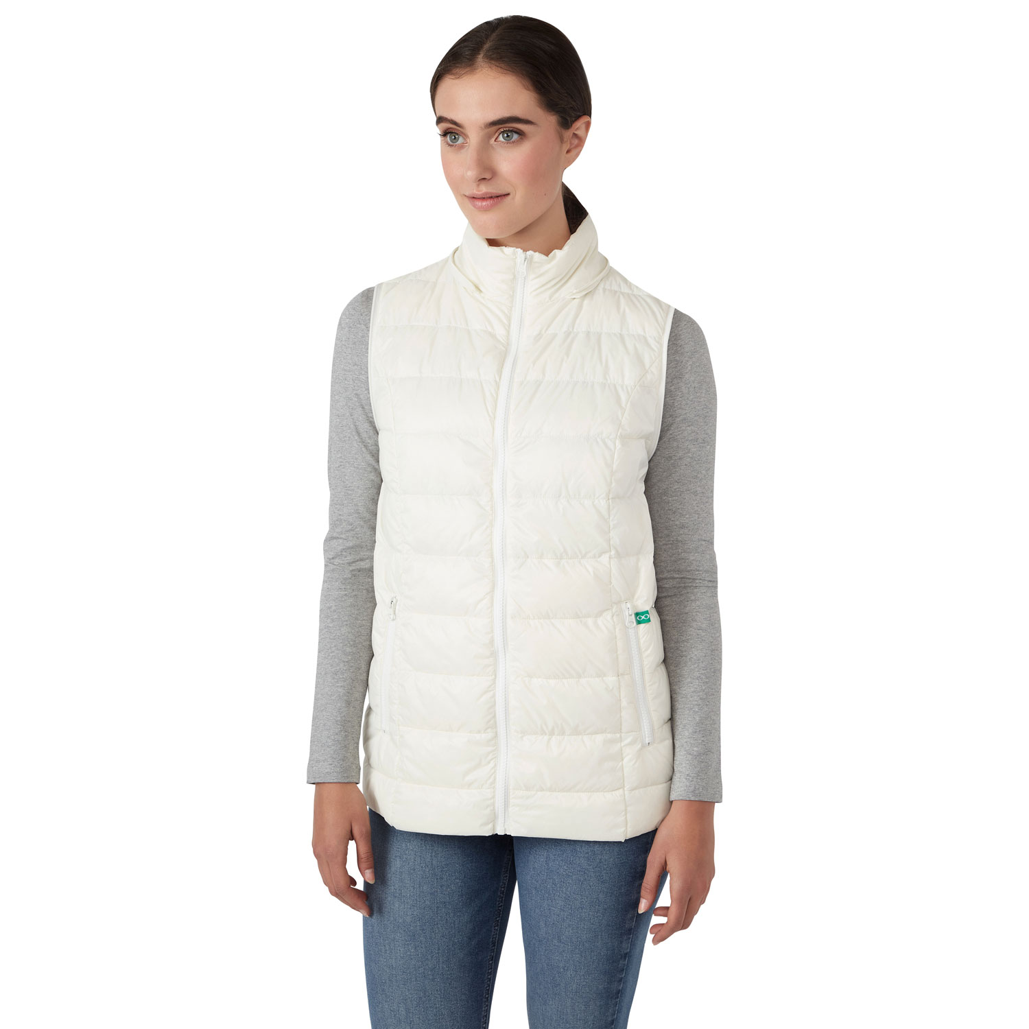 Modern Eternity Lola Lightweight Down Filled Maternity Jacket - Medium - Eggshell