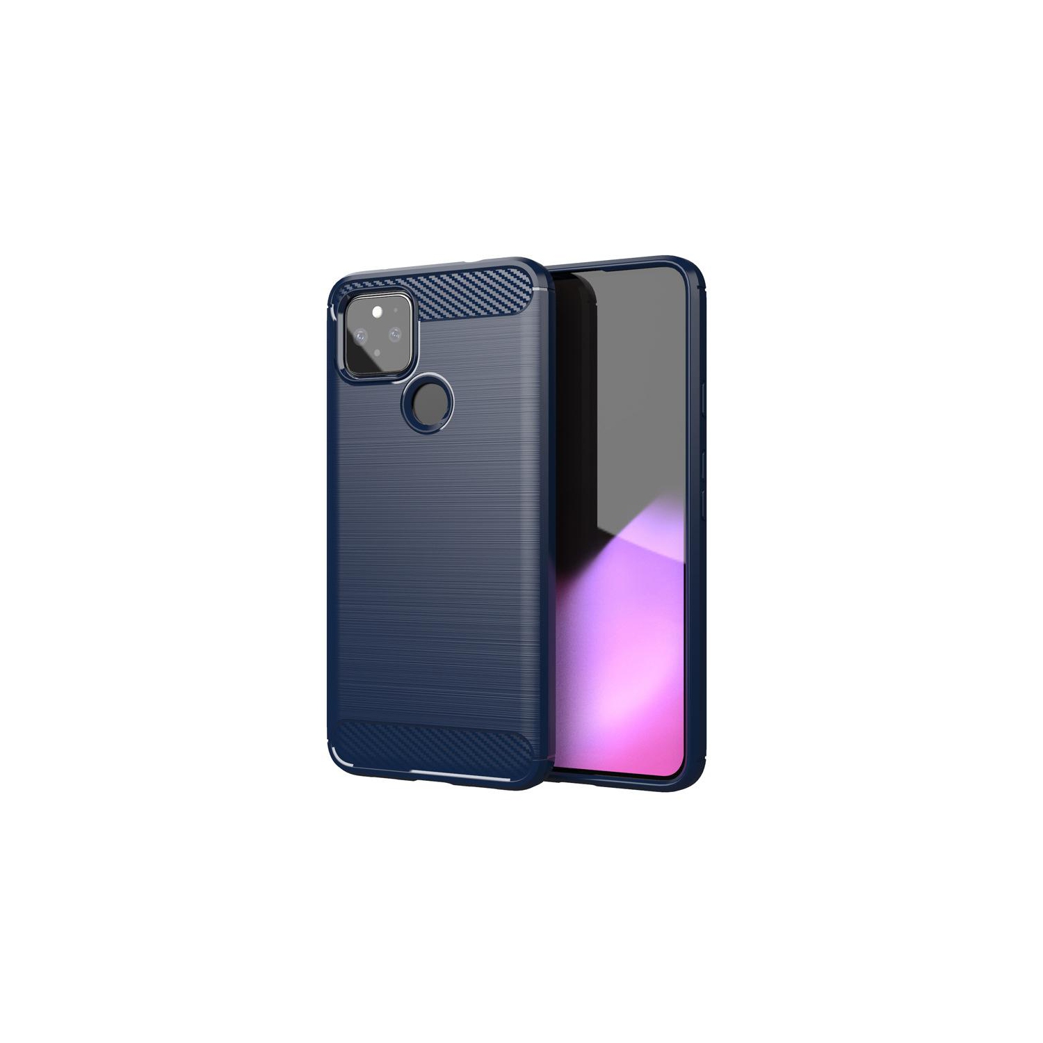 PANDACO Navy Brushed Metal Case for Google Pixel 4a 5G