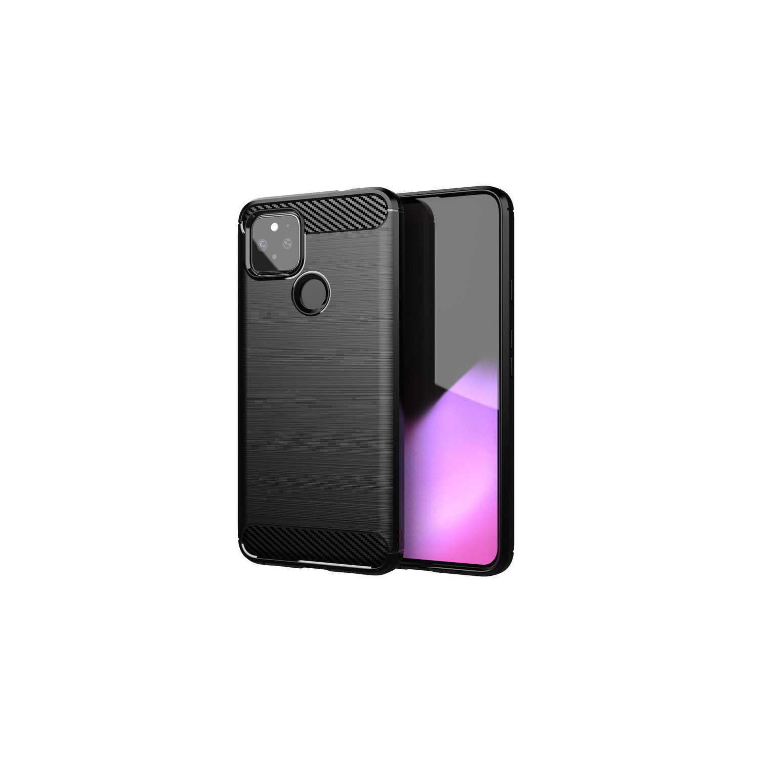 PANDACO Black Brushed Metal Case for Google Pixel 4a 5G