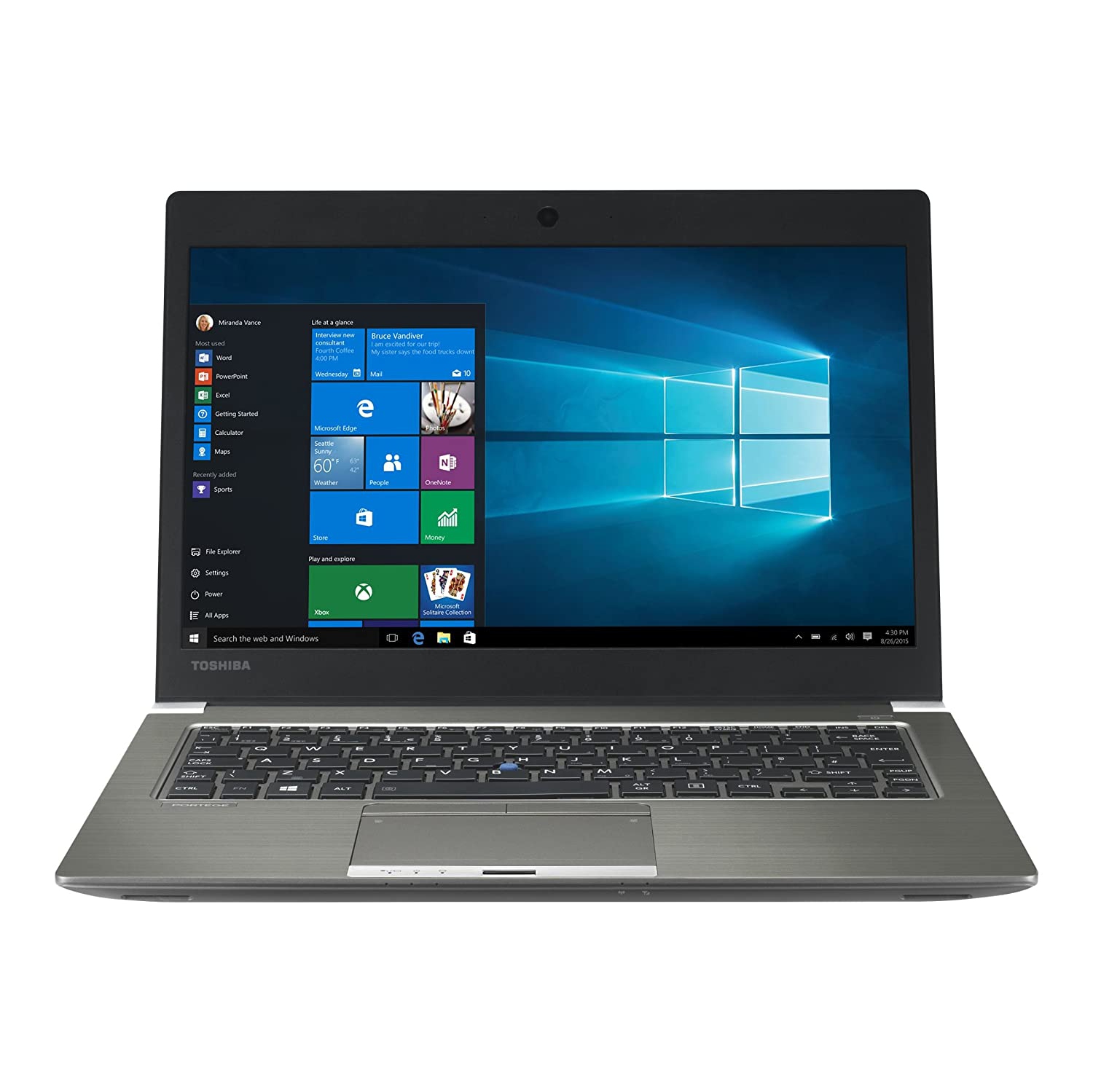Refurbished (Good) - Toshiba Portégé Z30-C 13.3" Lightweight Business Laptop - 6th Gen Intel Core i7 6600U - 16GB RAM - 256 GB M.2 SSD, Windows 10 Pro