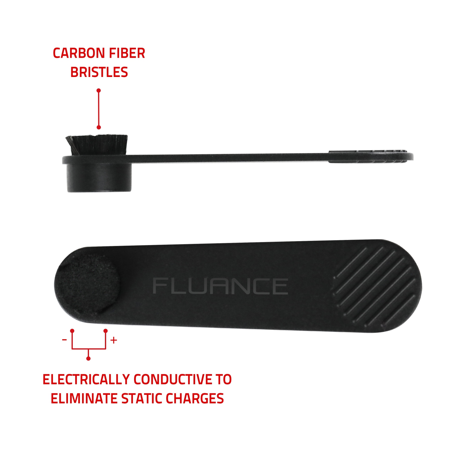 Fluance Vinyl Turntable Accessory Kit With Record And Stylus Anti-Static Brushes, Acrylic Platter and Record Weight
