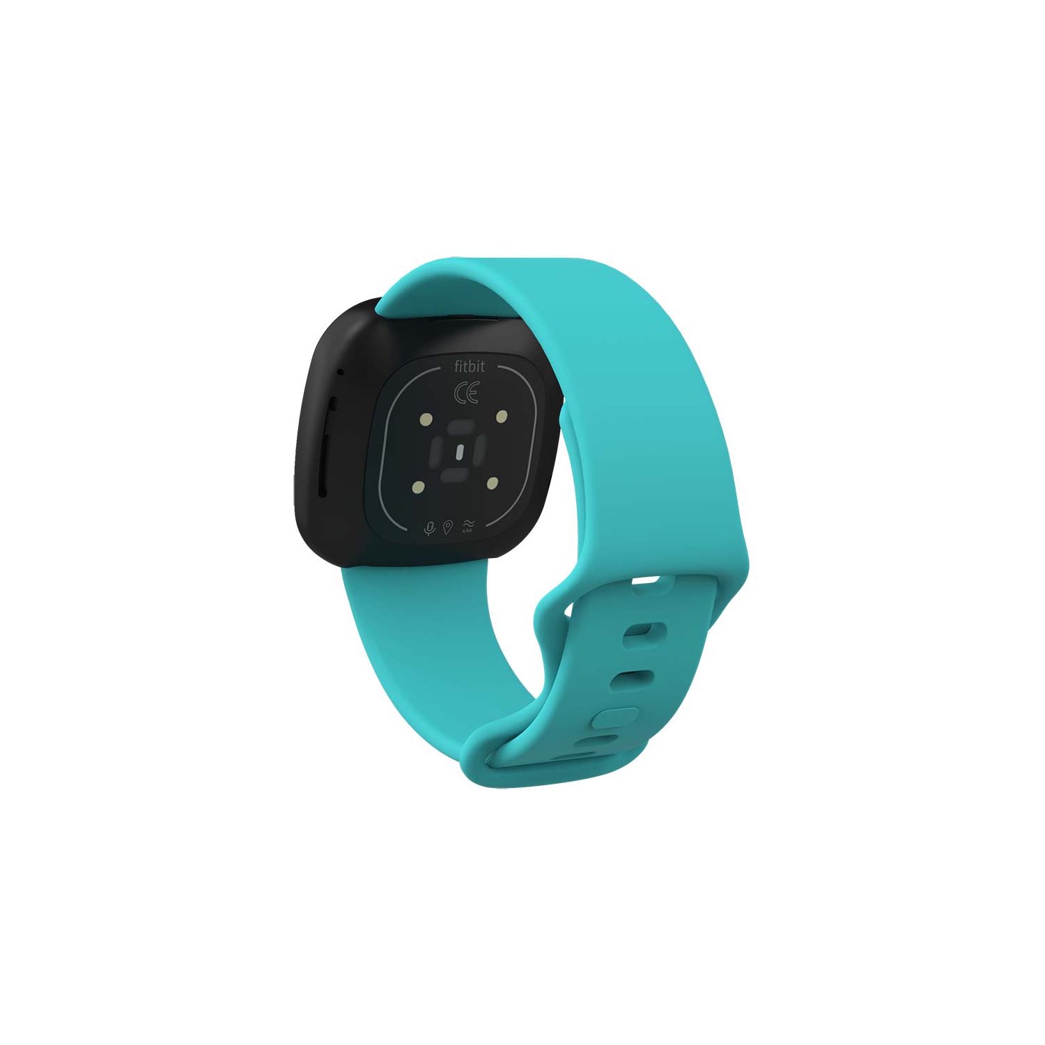 StrapsCo Silicone Rubber Infinity Watch Band Strap for Fitbit Versa 3 - Short-Medium - Teal