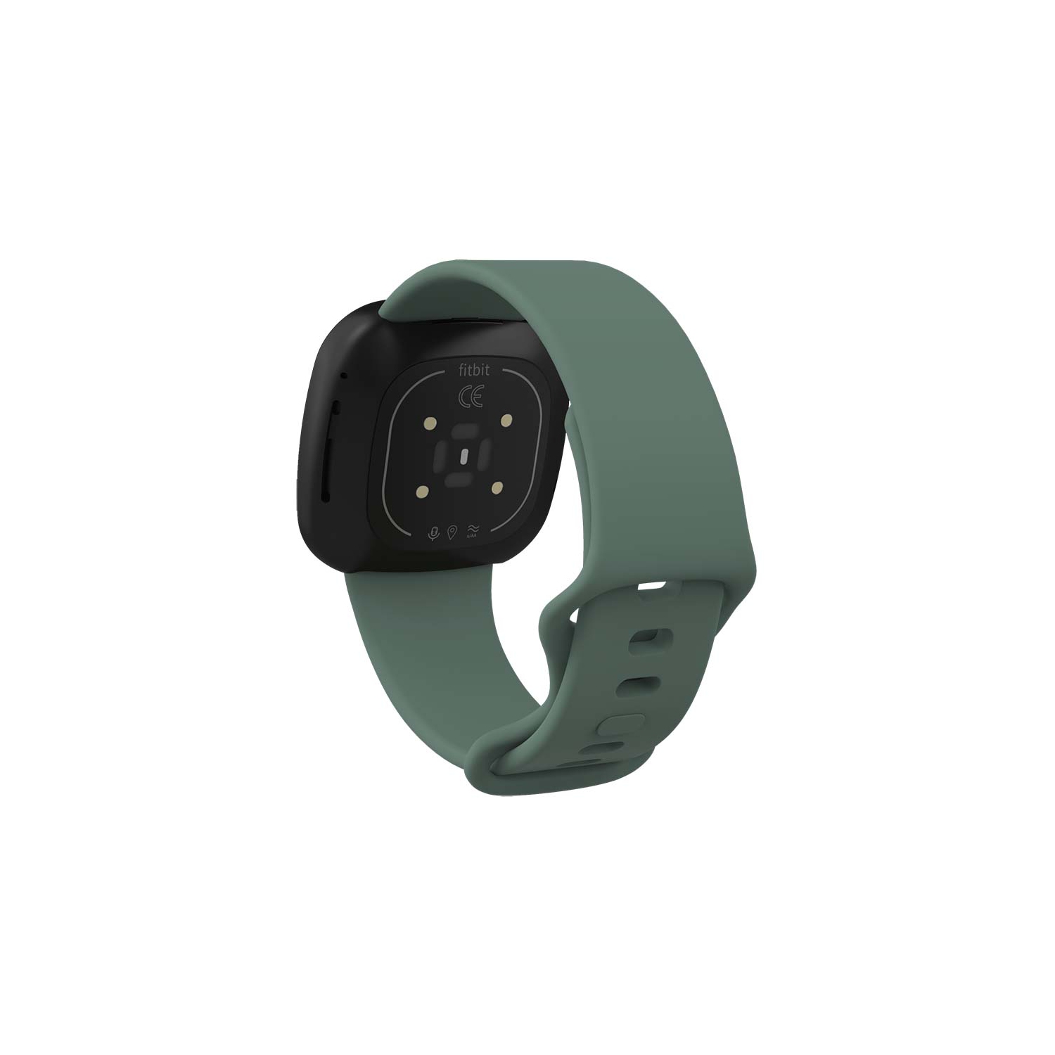 Bracelet en silicone/caoutchouc/Infinity de StrapsCo pour Sense de Fitbit - moyen-long - Vert