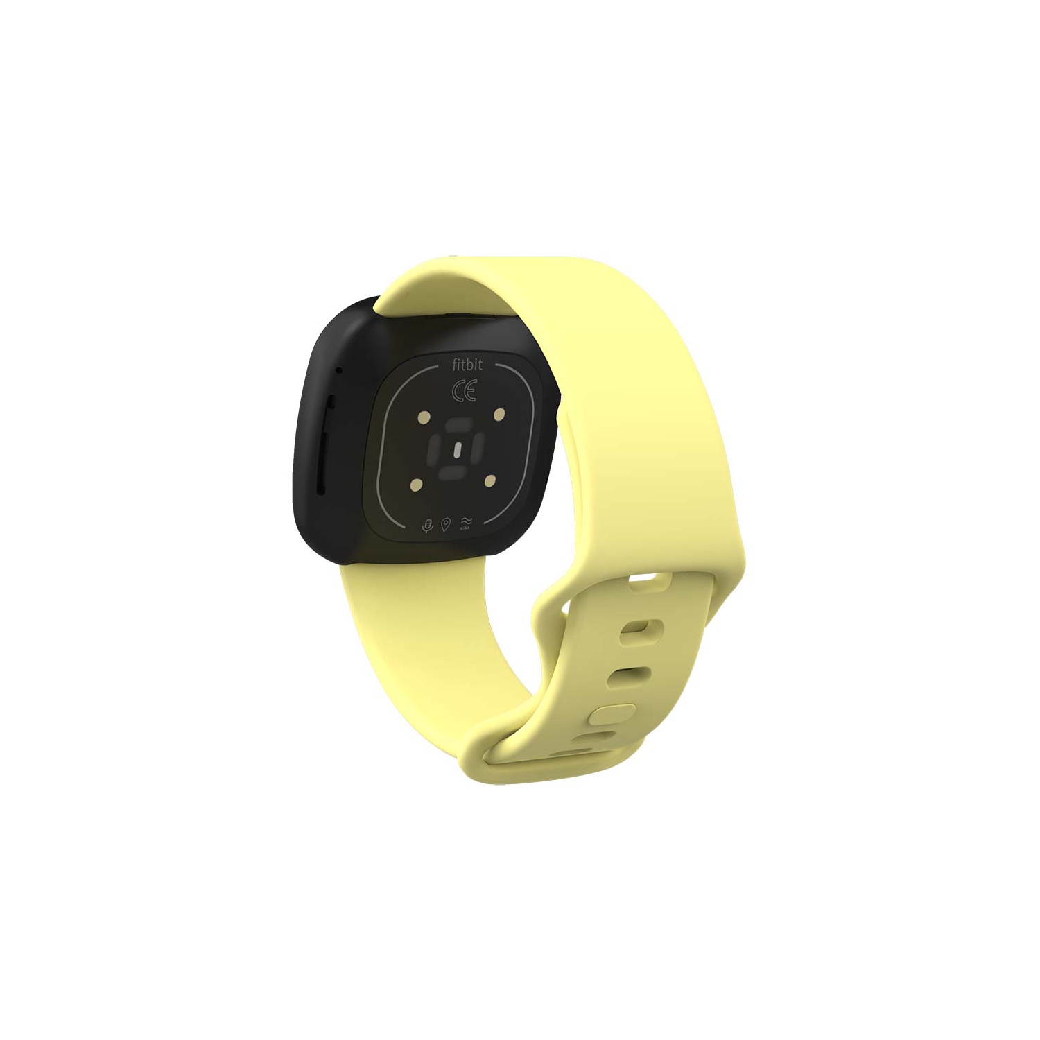 StrapsCo Silicone Rubber Infinity Watch Band Strap for Fitbit Sense - Short-Medium - Yellow