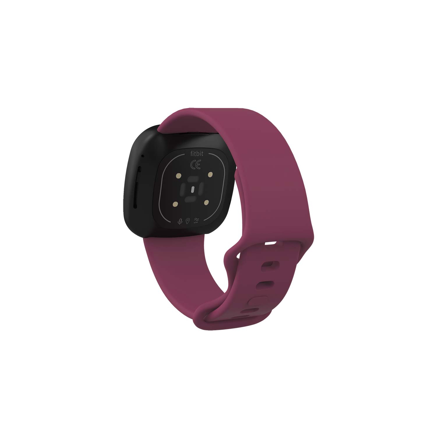 StrapsCo Silicone Rubber Infinity Watch Band Strap for Fitbit Sense - Medium-Long - Purple