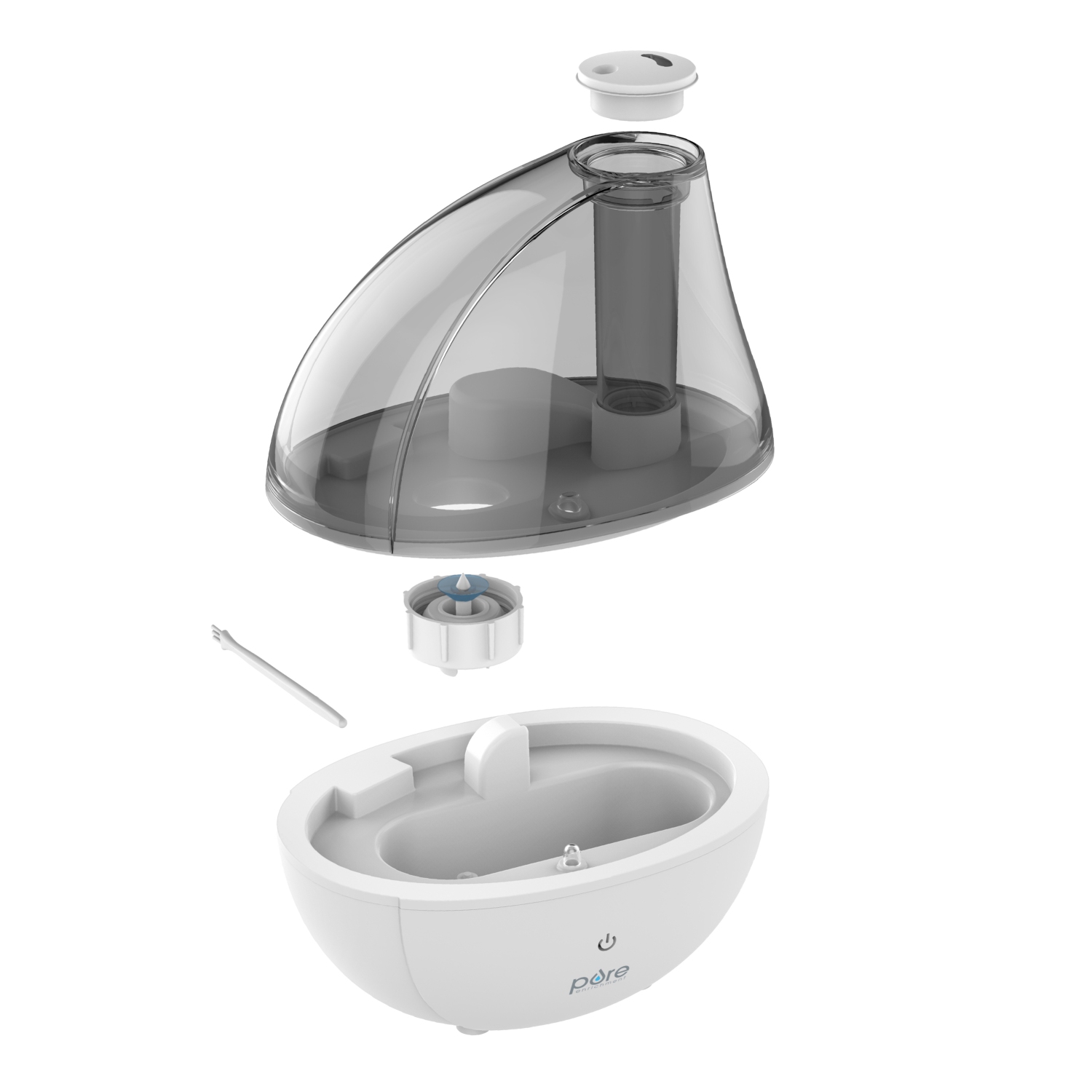 MistAire Silver Ultrasonic Cool Mist Humidifier