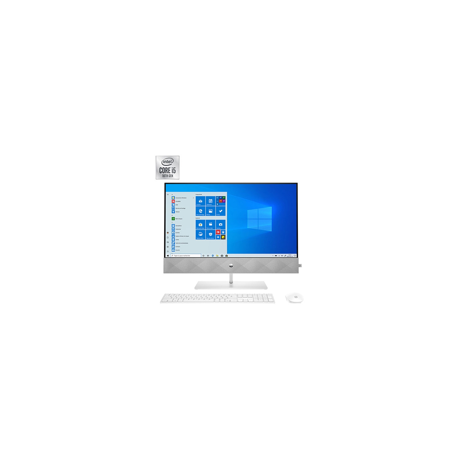 HP Pavilion 27" All-in-One PC - White (Intel Core i5-10400T/512GB SSD/16GB RAM/Windows 10) - En - Open Box