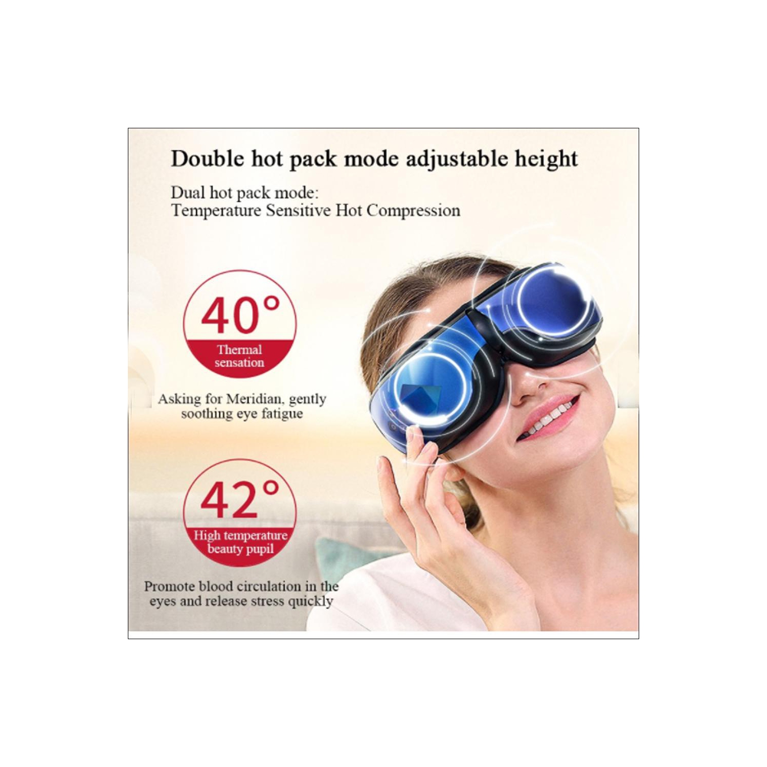 Masseur oculaire à compression d'air intelligent VGI Deluxe - Bleu