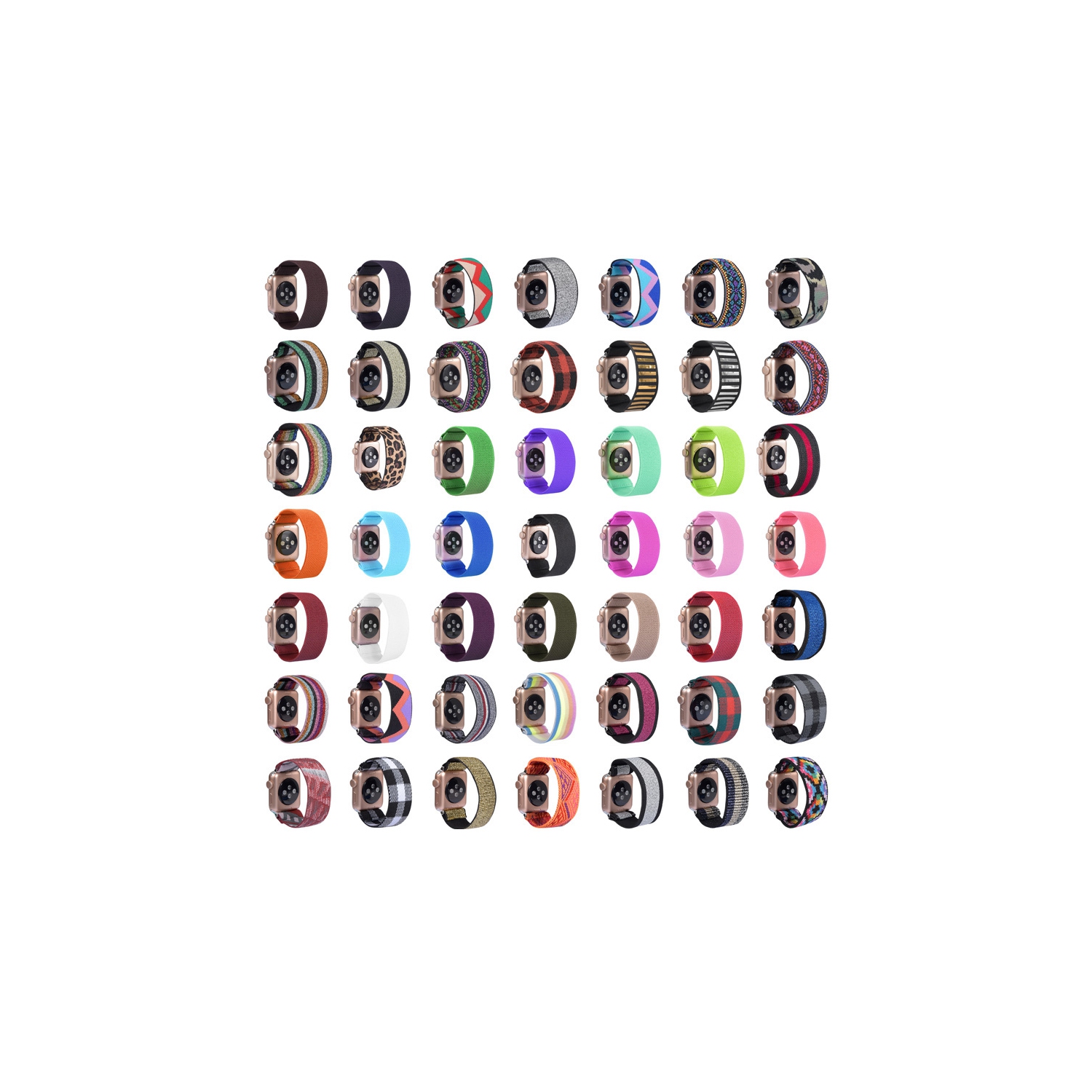 StrapsCo Nylon Elastic Band Strap for Apple Watch - 42mm - Tan