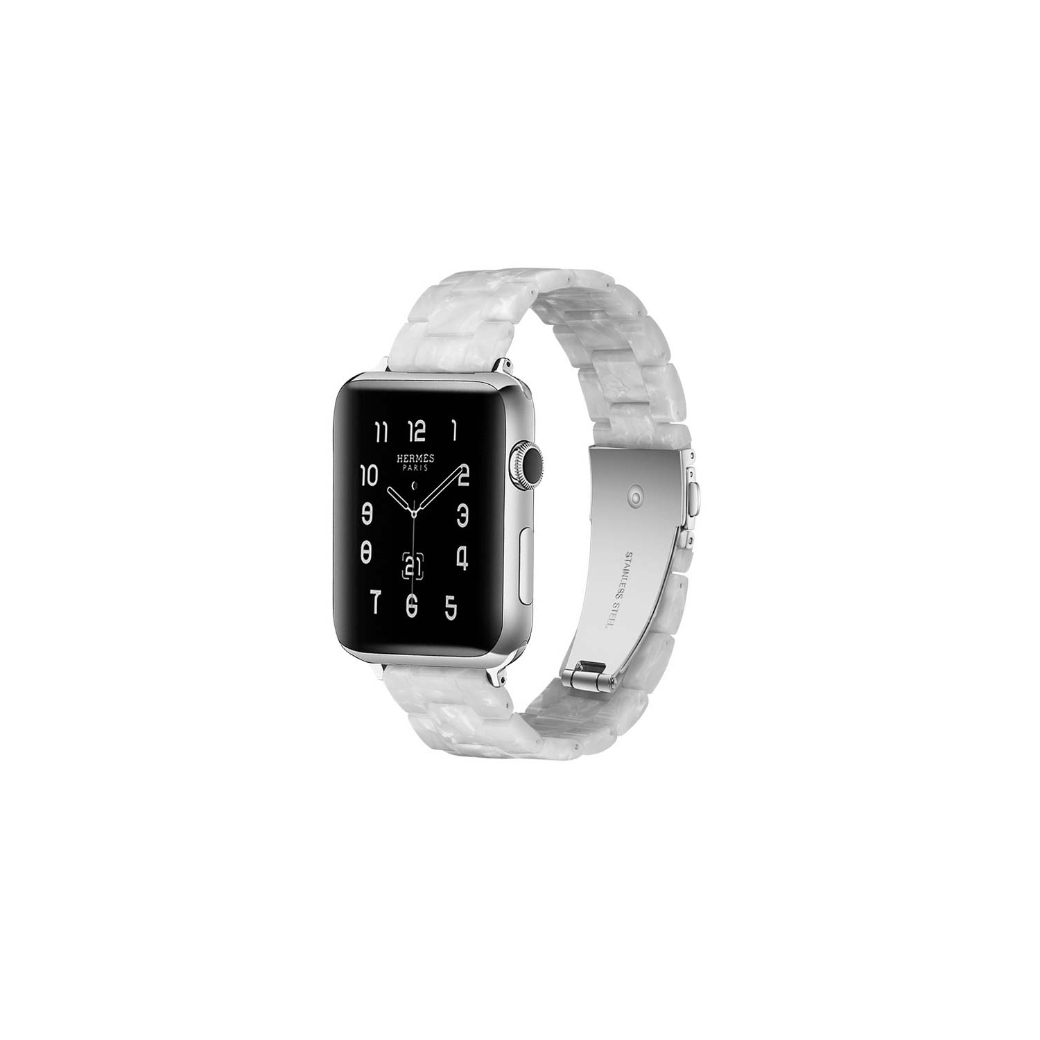 StrapsCo Marble Band Strap for Apple Watch - 40mm - White