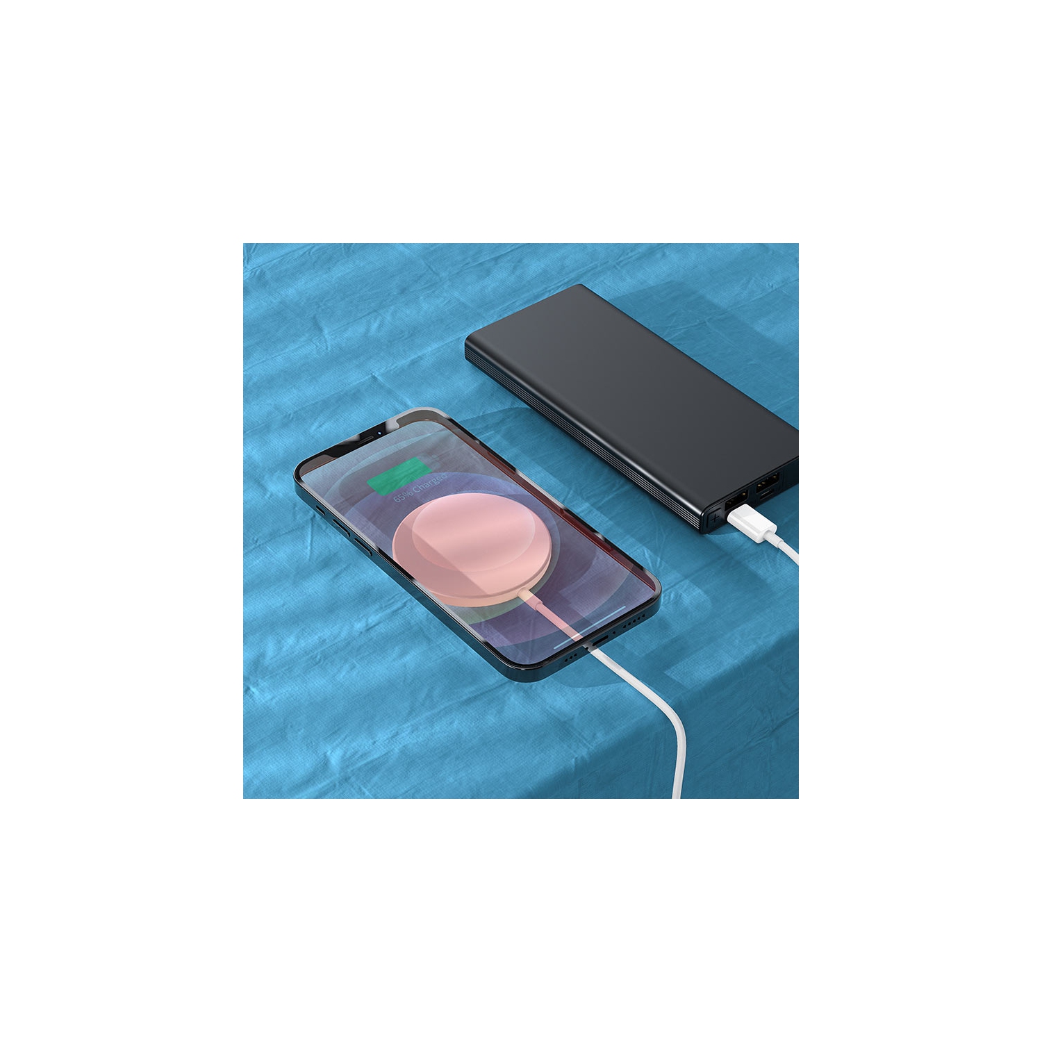 [CSmart] 15&nbsp;W – Chargeur magnétique sans fil à induction, tapis de chargement rapide MagSafe pour iPhone 12 13 14 15 Samsung, blanc