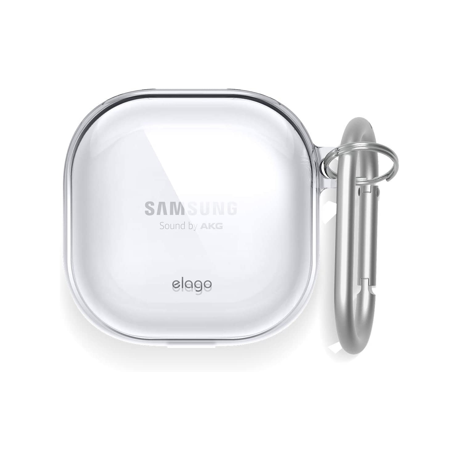 elago Clear Galaxy Buds Live Case with Keychain Designed for Samsung Galaxy Buds Live (2020) - Gel Tape Included