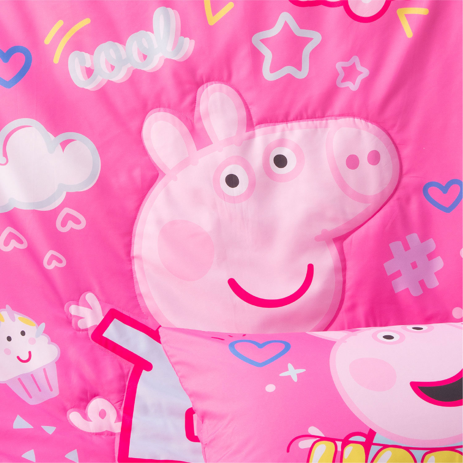 Ensemble de literie de 3 pièces pour jeune enfant Peppa Pig - Rose