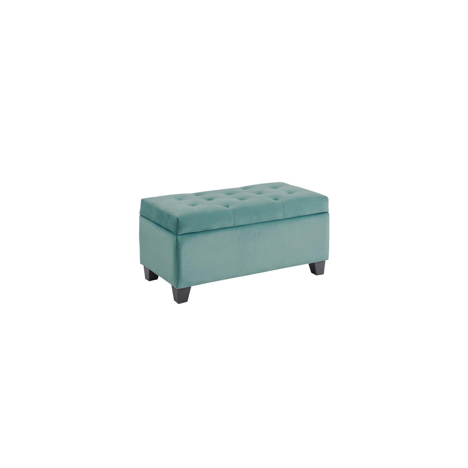 Infinite Imports – Teal Velvet Storage Ottoman