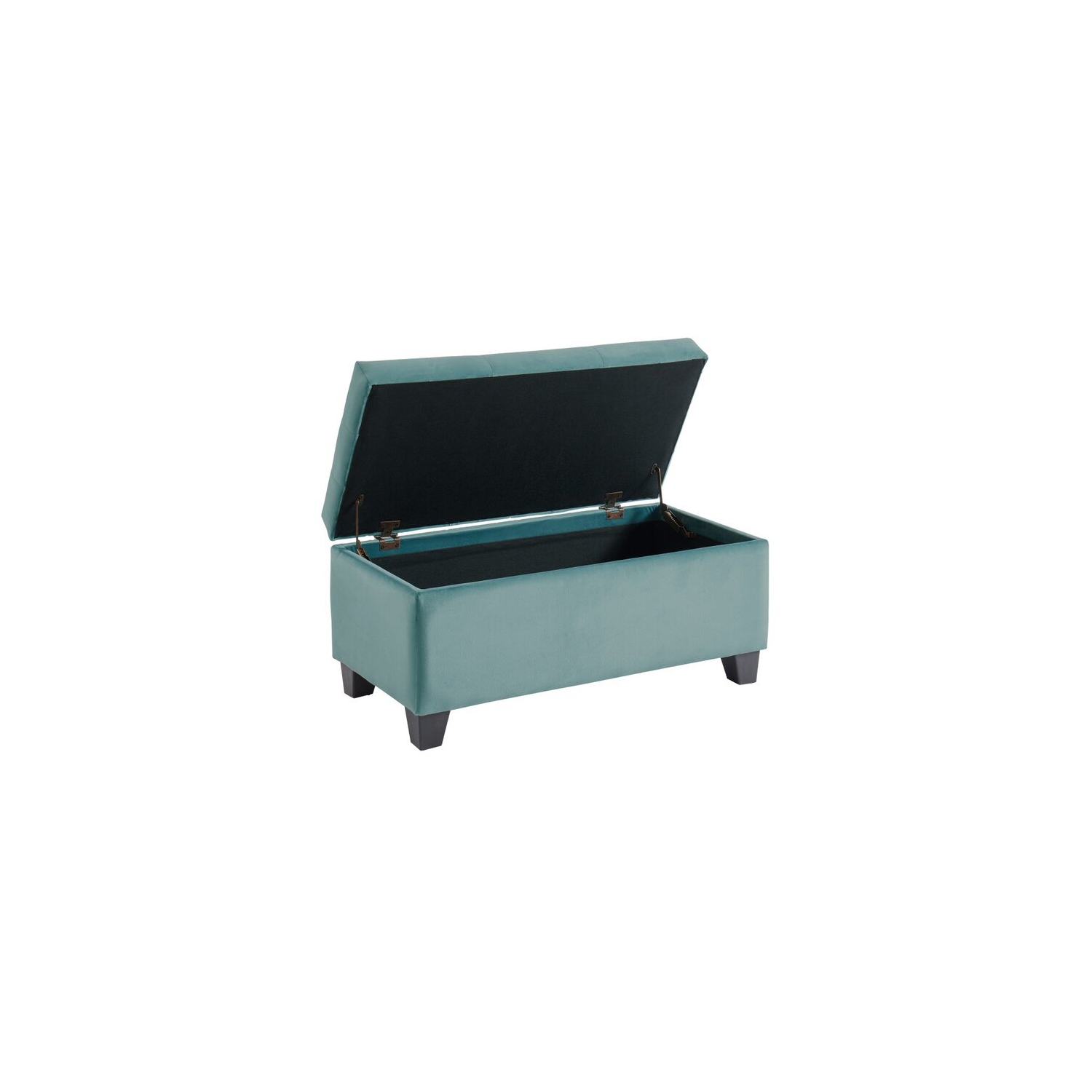Infinite Imports – Teal Velvet Storage Ottoman