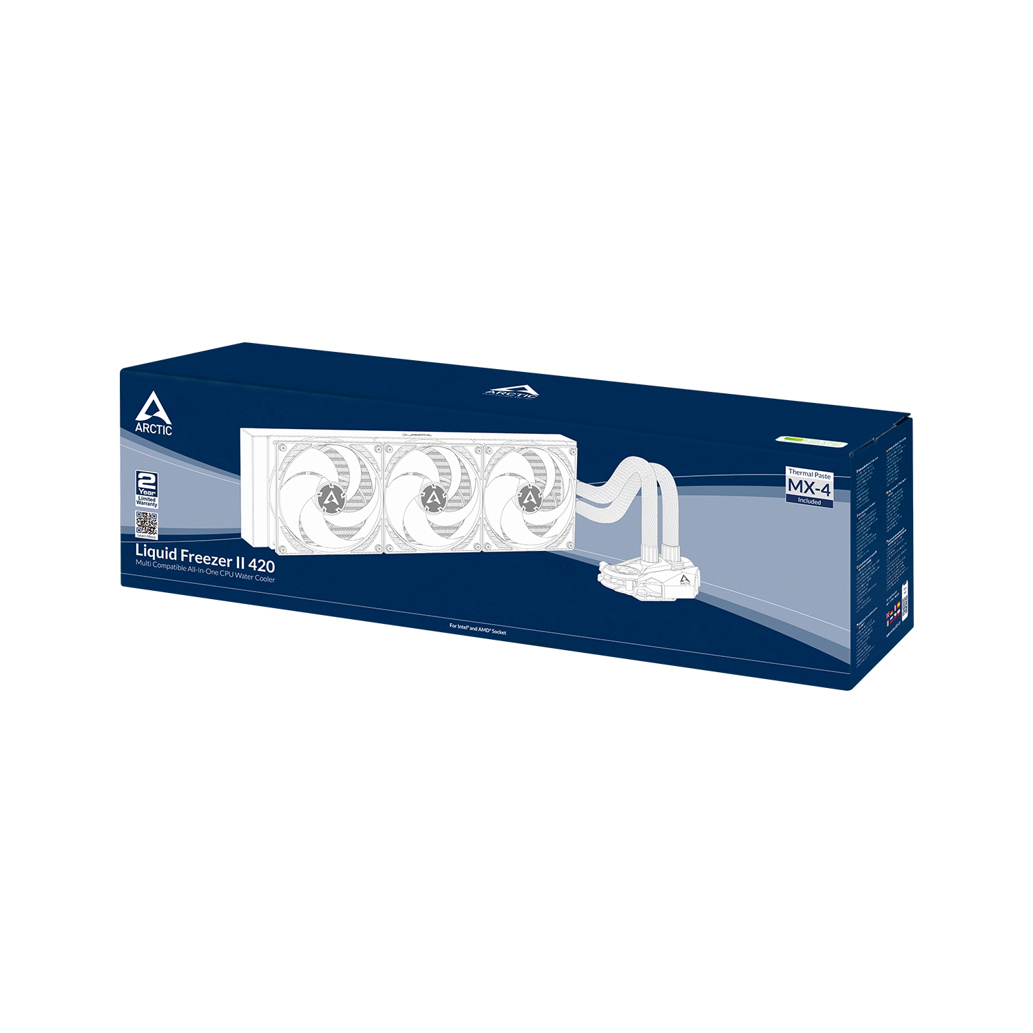 ARCTIC Liquid Freezer II 420 All-in-One CPU AIO Water Cooler PWM Controlled Pump, Fan Speed: 200-1700 RPM