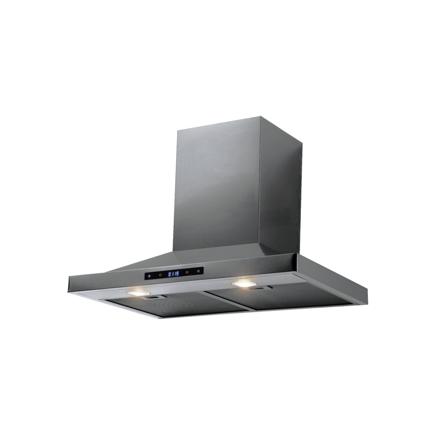 Agua Canada - Hamlet Black Stainless Steel - 30" Pyramid Range Hood Wall Mount, 500 CFM w/ Led Lights