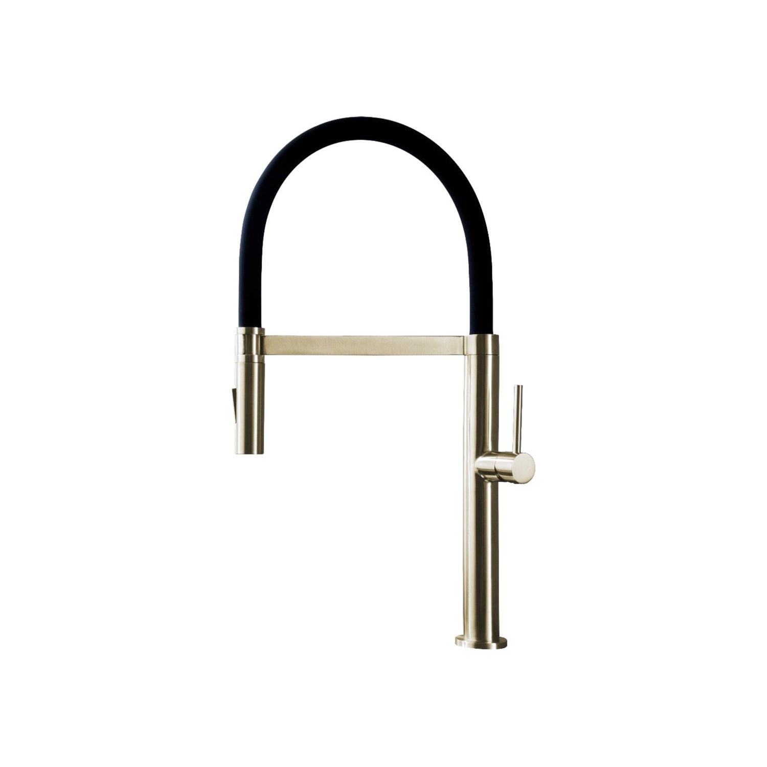 Agua Canada - MIAGGI-GD - Pull Down Kitchen Faucet Single Lever Modern Commercial Style Brushed Brass