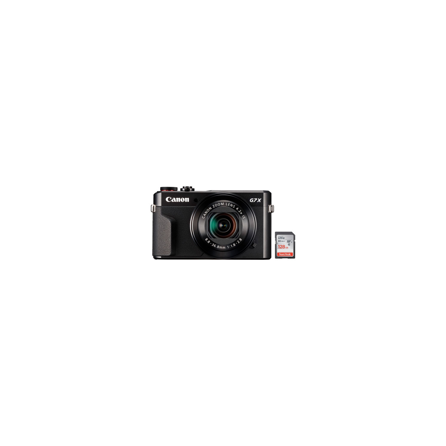 Refurbished (Good) - Canon PowerShot G7 X Mark II Wi-Fi 20.1 MP Digital Camera with Memory Card - Black