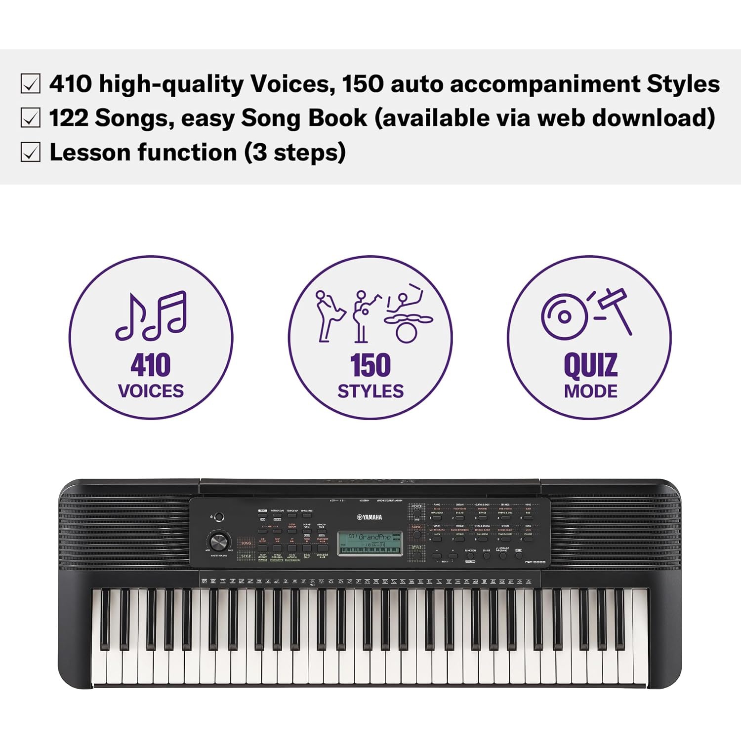Clavier numérique portatif à E283 61 touches PSR-de Yamaha avec housse antipoussière en prime