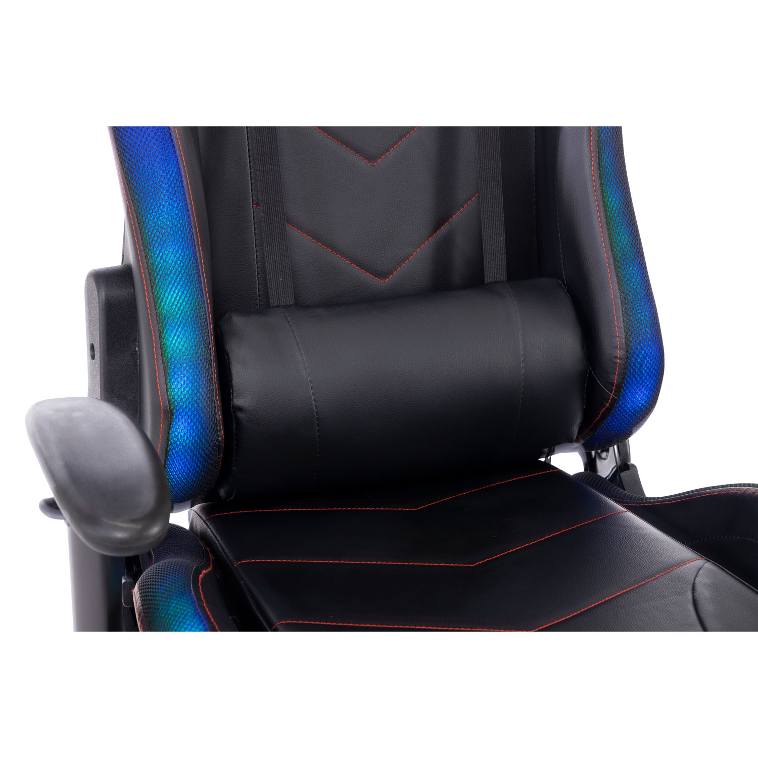 Fauteuil de jeu ergonomique à dossier haut en similicuir série Ultimate de Naz - Noir