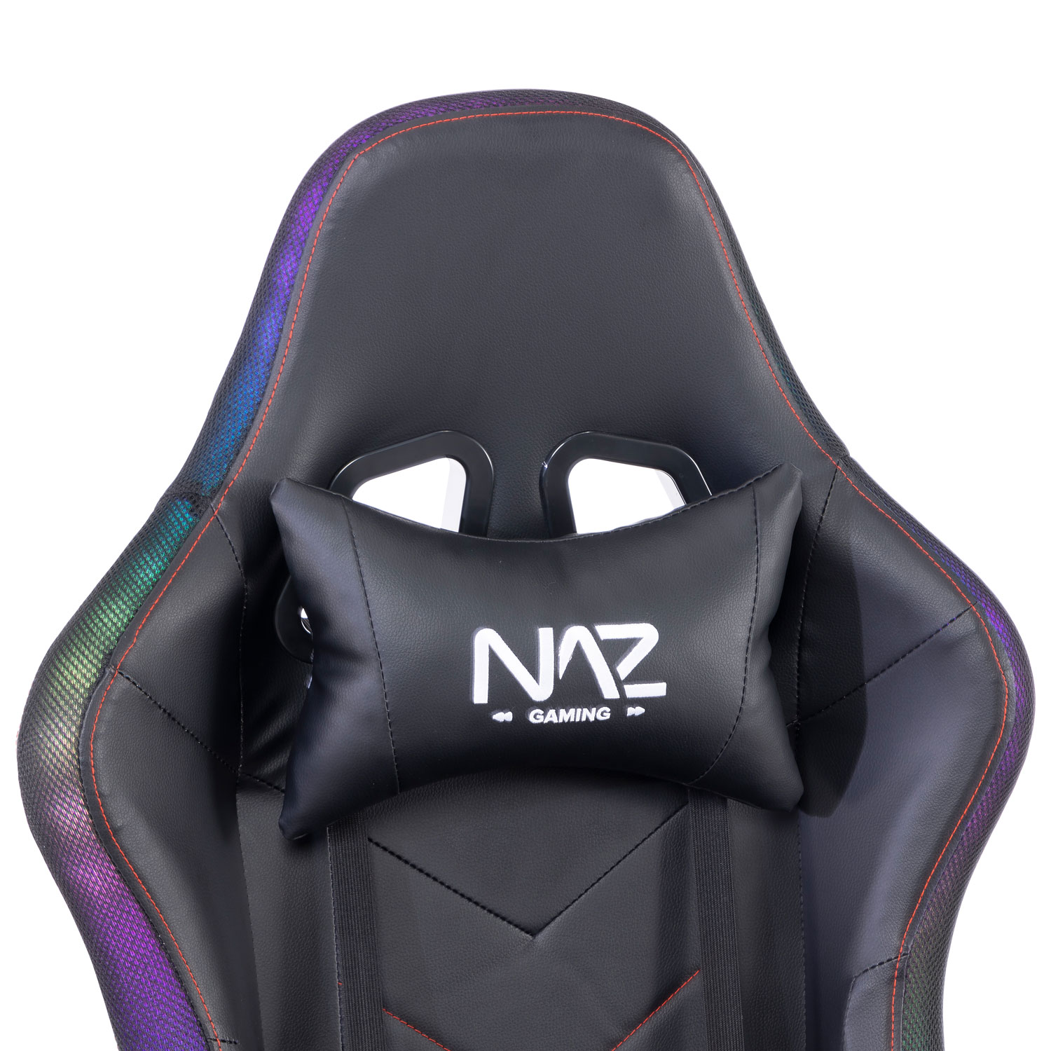 Fauteuil de jeu ergonomique à dossier haut en similicuir série Ultimate de Naz - Noir