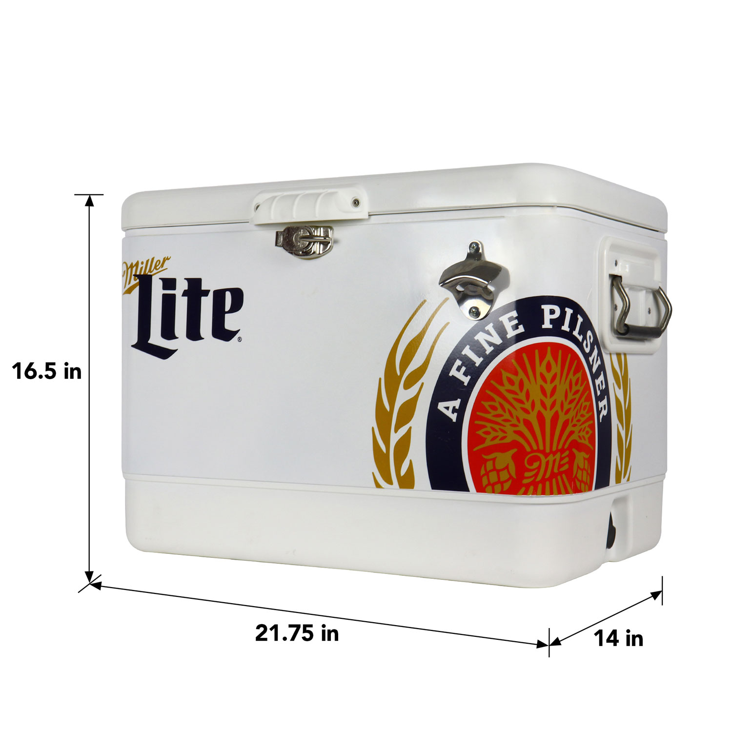 Réfrigérateur de bar autonome de 1,8 pi³ Miller Lite - Acier inoxydable