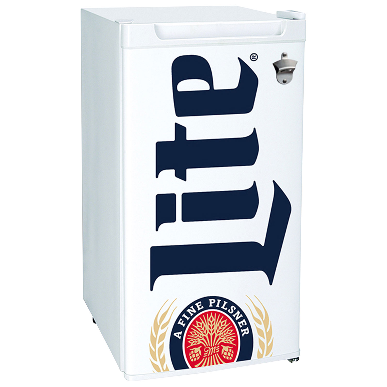 Miller Lite 3.18 Cu. Ft. Freestanding Bar Fridge - White