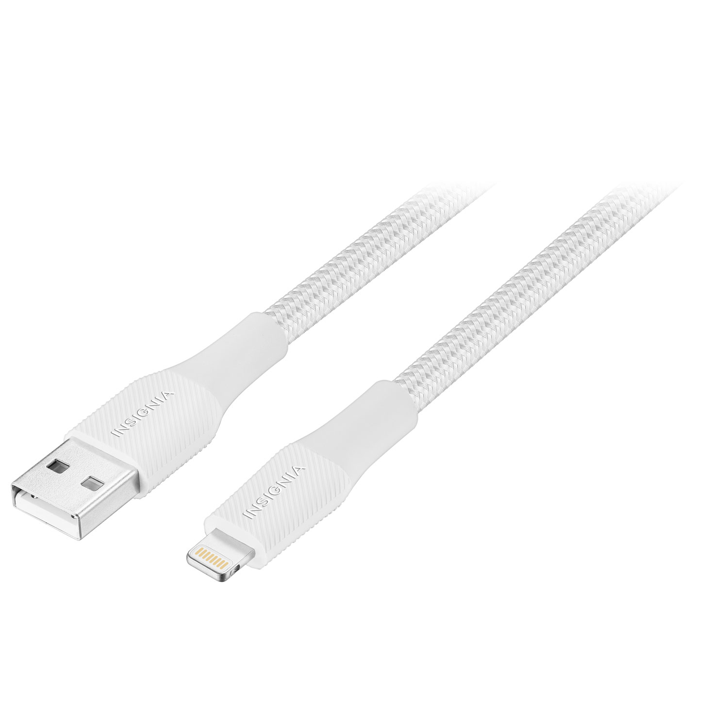 Câble tissé Lightning à USB-A de 3 m d'Insignia - Gris lunaire