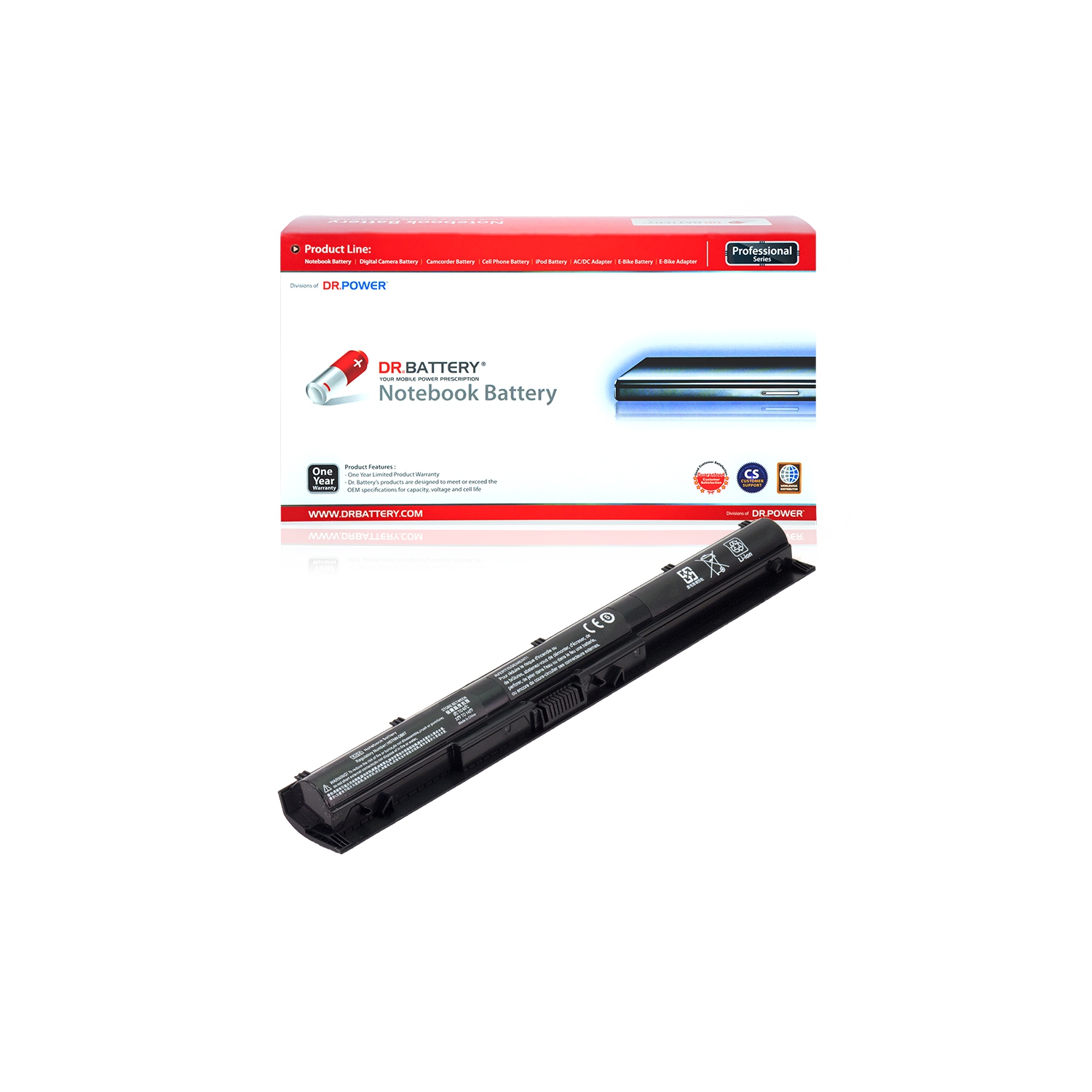 DR. BATTERIE - Remplacement pour HP Pavilion 17-g085nb / 14-ab001tu / 14-ab028tx / 14-ab054ca / TPN-Q161 / TPN-Q162 / 800049-001 [14.8V / 2200mAh /