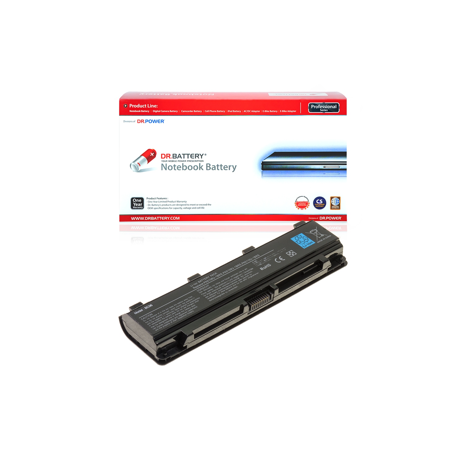 DR. BATTERY - Replacement for Toshiba Satellite C45-A / C50-A / C50D / C70-A / PA5108U-1BRS / PA5109U-1BRS / PA5110U-1BRS