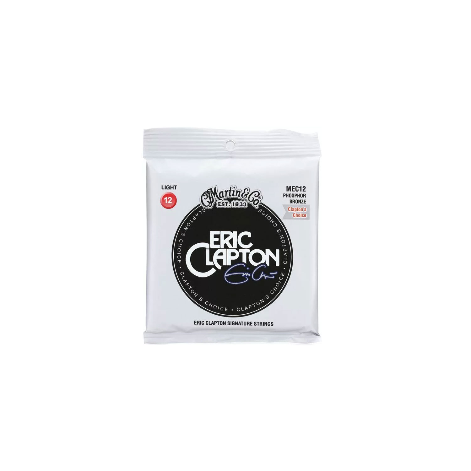 Cordes de guitare acoustique de Martin Clapton’s Choice - Bronze phosphoreux, pâle