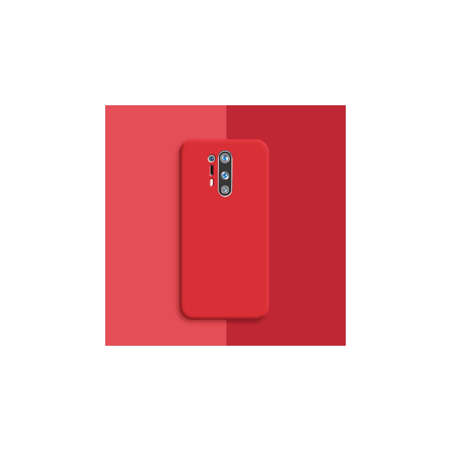PANDACO Soft Shell Matte Red Case for OnePlus 8 Pro